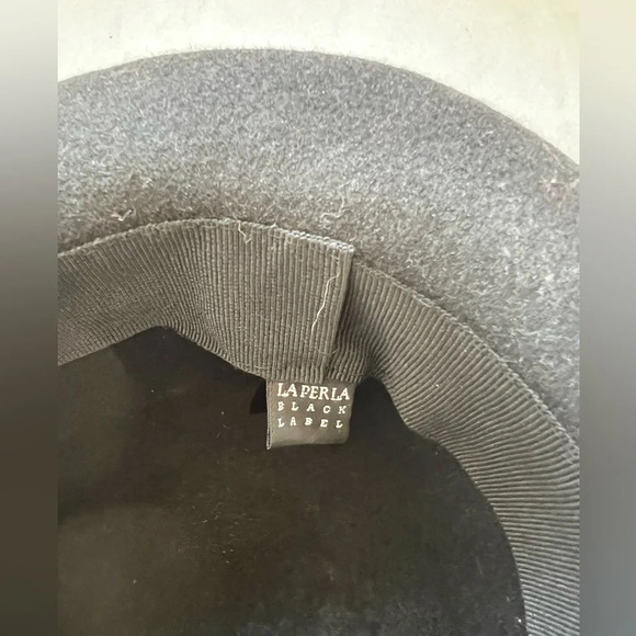 $ 195 La Perla Black Label Black Women Bowler Hat  Felt 100% Lana Wool Size M main image 6